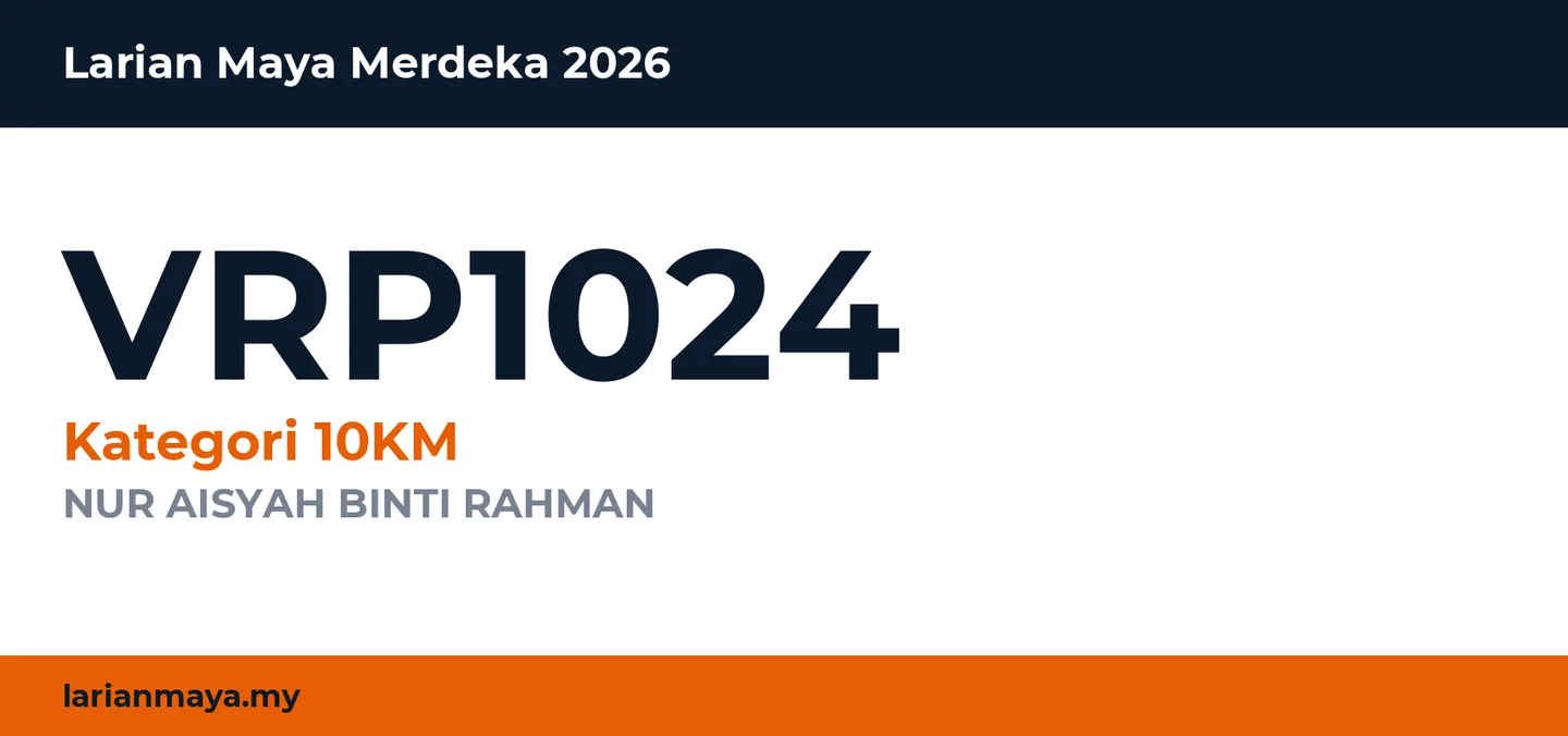 Contoh e-bib VRP1024 Kategori 10KM
